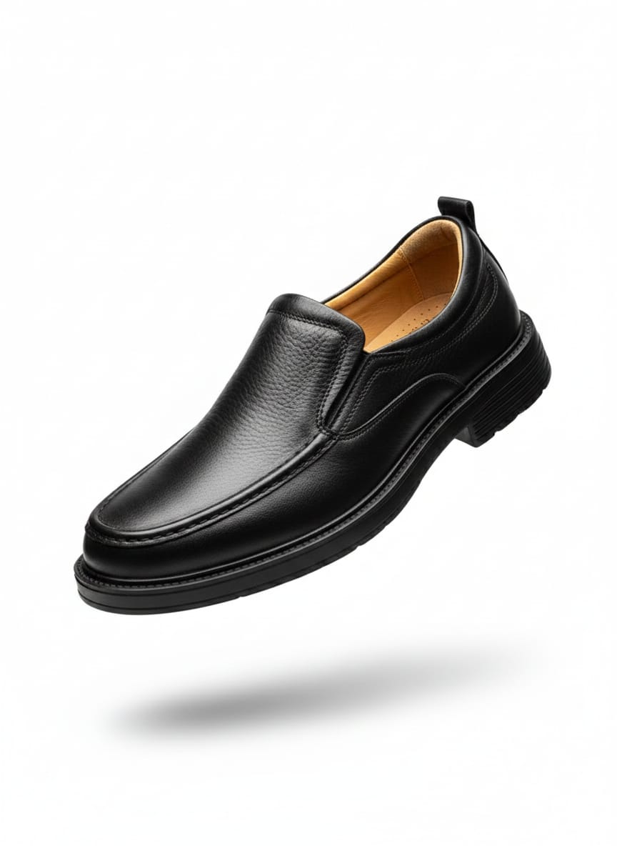 Black Moc-Toe Comfort Loafer