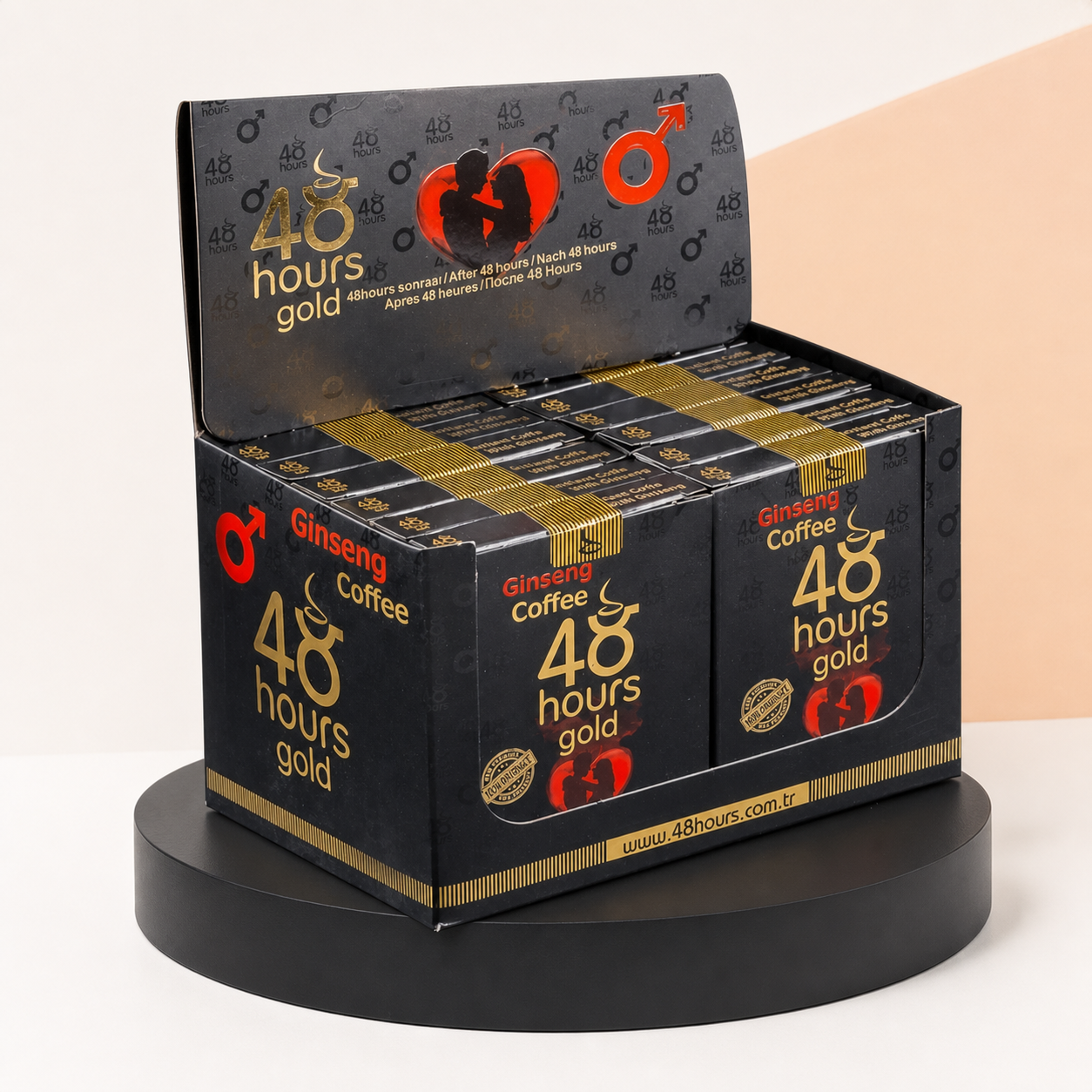 48 Hours Gold Ginseng Coffee Display