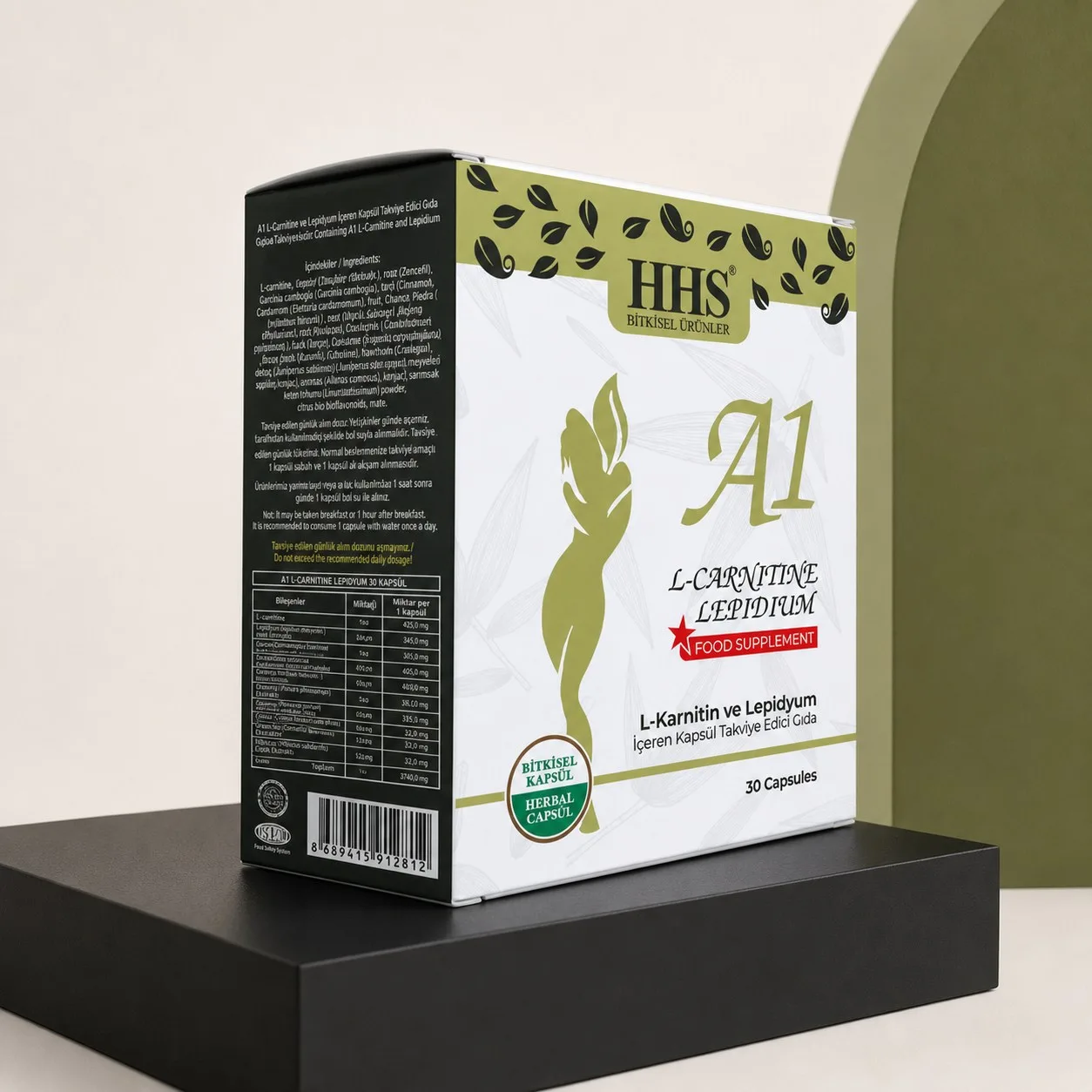 HHS A1 L-Carnitine & Lepidium - 30 Capsules